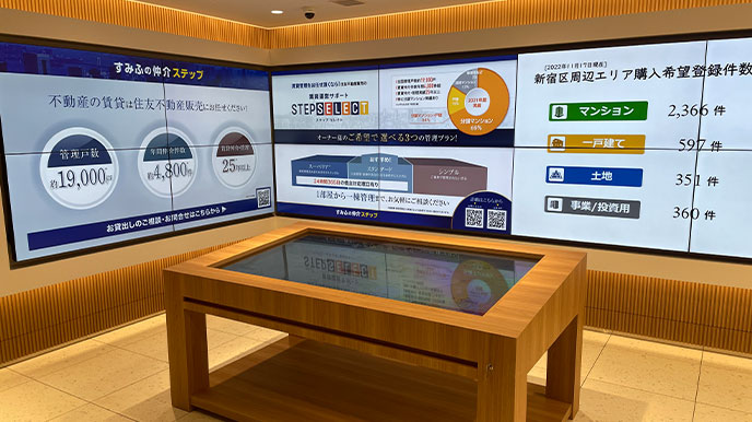 THE ITABASHI テラス・レジデンスの店頭パネル＆デジタルサイネージ